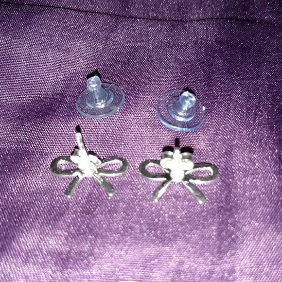 🆕️Bow Sterling Silver .925 Earrings - Picture 5 of 7